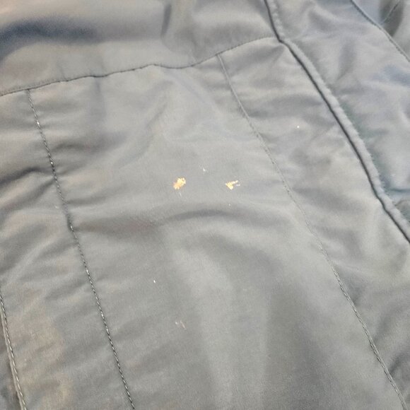 LL Bean VTG 1X XL Ski Jacket Nylon Aqua Blue Women Full Zip Insulated Zip Hood - Picture 4 of 16